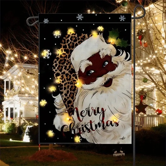 Garden Flag, Black Santa Claus, Size 12β x 18β, Double Sided, NEW - Picture 8 of 8